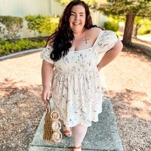 H&M Shirred Bodice Mini Dress